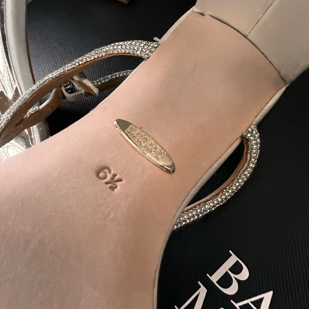Badgley Mischka Kari Rhinestone Block Heel Shoe - Picture 5 of 8